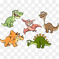 卡通手绘卡通恐龙插画-空若网 卡通手绘卡通恐龙插画-空若网