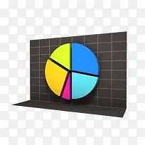 彩色绚丽饼状图表-空若网 彩色绚丽饼状图表-空若网