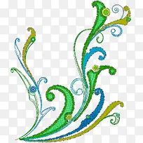 创意绿蓝花纹绚丽-空若网 创意绿蓝花纹绚丽-空若网