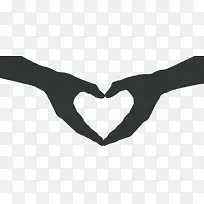 黑色爱心手势-空若网 黑色爱心手势-空若网