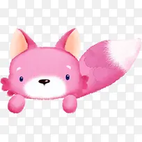 手绘粉色可爱动物-空若网 手绘粉色可爱动物-空若网