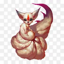 可爱白色九尾狐-空若网 可爱白色九尾狐-空若网