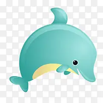 蓝色可爱胖嘟嘟海豚-空若网 蓝色可爱胖嘟嘟海豚-空若网