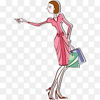 手绘傲慢时尚美女-空若网 手绘傲慢时尚美女-空若网