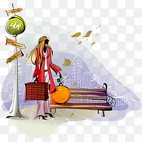 手绘时尚韩式美女-空若网 手绘时尚韩式美女-空若网