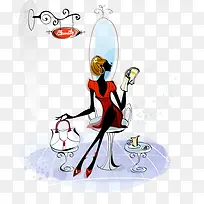 时尚手绘美女造型-空若网 时尚手绘美女造型-空若网