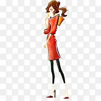 手绘立绘时尚美女-空若网 手绘立绘时尚美女-空若网