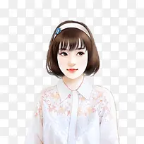 手绘可爱美女头像-空若网 手绘可爱美女头像-空若网