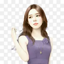 手绘蓝裙扬手美女-空若网 手绘蓝裙扬手美女-空若网