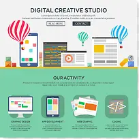 扁平化商务单页-空若网 扁平化商务单页-空若网