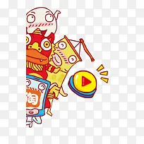 手绘创意合成动物-空若网 手绘创意合成动物-空若网