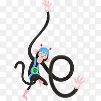 创意合成手绘长臂猴-空若网 创意合成手绘长臂猴-空若网