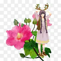 插画木芙蓉故事-空若网 插画木芙蓉故事-空若网