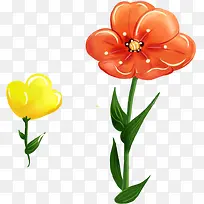 彩色手绘花朵美景-空若网 彩色手绘花朵美景-空若网