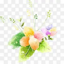 彩色手绘美景花朵美景-空若网 彩色手绘美景花朵美景-空若网