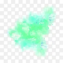 蓝色团簇美景水彩-空若网 蓝色团簇美景水彩-空若网