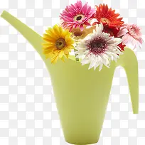 彩色喷壶插花美景-空若网 彩色喷壶插花美景-空若网