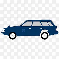 矢量蓝色轿车商务车辆-空若网 矢量蓝色轿车商务车辆-空若网