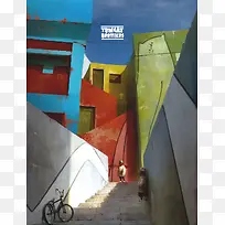 手绘彩色建筑卡通-空若网 手绘彩色建筑卡通-空若网