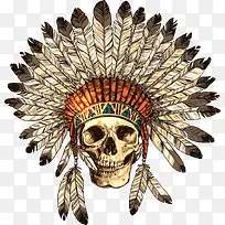 矢量印弟安骷髅头饰-空若网 矢量印弟安骷髅头饰-空若网