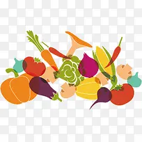 水果 扁平化 装饰背景-空若网 水果 扁平化 装饰背景-空若网