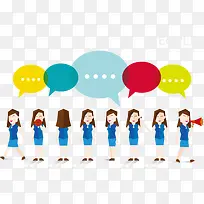 装饰扁平化女商务人员各种动作-空若网 装饰扁平化女商务人员各种动作-空若网