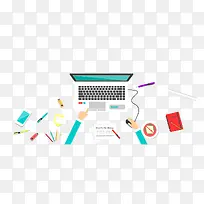 矢量卡通办公用品-空若网 矢量卡通办公用品-空若网