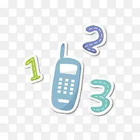 卡通电话矢量图-空若网 卡通电话矢量图-空若网