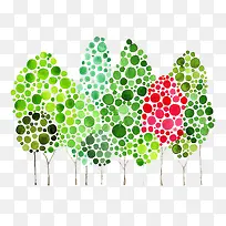 手绘水彩树-空若网 手绘水彩树-空若网