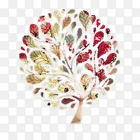 水彩手绘树-空若网 水彩手绘树-空若网