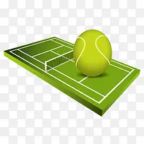 网球场上的网球-空若网 网球场上的网球-空若网