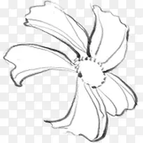 手绘黑色花朵创意-空若网 手绘黑色花朵创意-空若网