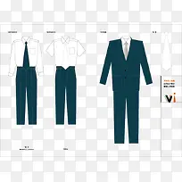 男士职业装VI设计矢量素材-空若网 男士职业装VI设计矢量素材-空若网