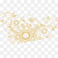 黄色树枝花纹装饰-空若网 黄色树枝花纹装饰-空若网