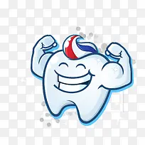 矢量卡通健壮牙齿素材-空若网 矢量卡通健壮牙齿素材-空若网