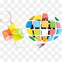 彩色魔方免扣素材-空若网 彩色魔方免扣素材-空若网