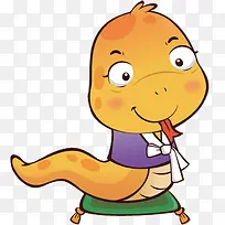 手绘卡通可爱小蛇-空若网 手绘卡通可爱小蛇-空若网