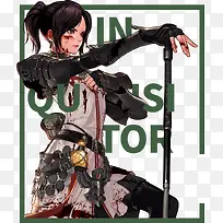 绿色时尚游戏盔甲美女-空若网 绿色时尚游戏盔甲美女-空若网