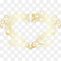 矢量金色爱心-空若网 矢量金色爱心-空若网