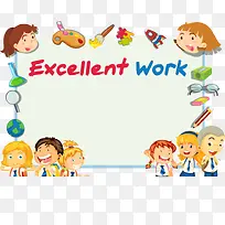 卡通可爱学生边框-空若网 卡通可爱学生边框-空若网