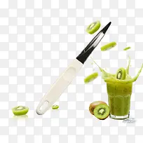 产品实物水果刀猕猴桃汁-空若网 产品实物水果刀猕猴桃汁-空若网