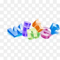 彩色立体水晶字母-空若网 彩色立体水晶字母-空若网