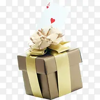 棕色时尚爱心礼盒-空若网 棕色时尚爱心礼盒-空若网