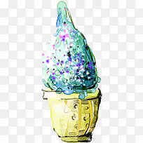 绿色创意花纹手绘插画-空若网 绿色创意花纹手绘插画-空若网