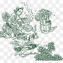 手绘熬制人物创意-空若网 手绘熬制人物创意-空若网