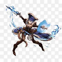 蓝色创意手绘人物-空若网 蓝色创意手绘人物-空若网