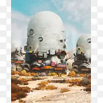 创意城镇建筑插画-空若网 创意城镇建筑插画-空若网