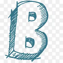手绘字母B-空若网 手绘字母B-空若网