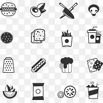 矢量食品图标-空若网 矢量食品图标-空若网