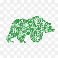 绿色 动物剪影-空若网 绿色 动物剪影-空若网